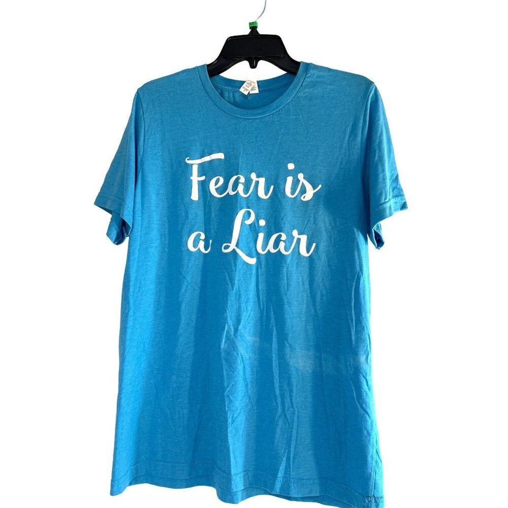 Bella-Canvas Womens Short Sleeve Graphic T-Shirt  Blue Size L